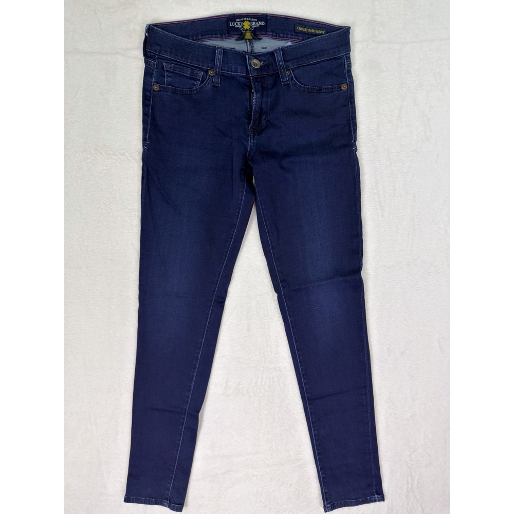 Lucky Brand Jeans Womens 4/27 Blue Super Skinny Charlie Jegging Low Rise Stretch